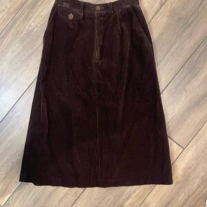 SOLD***Saks Fifth Avenue Dark Brown A-Line Skirt